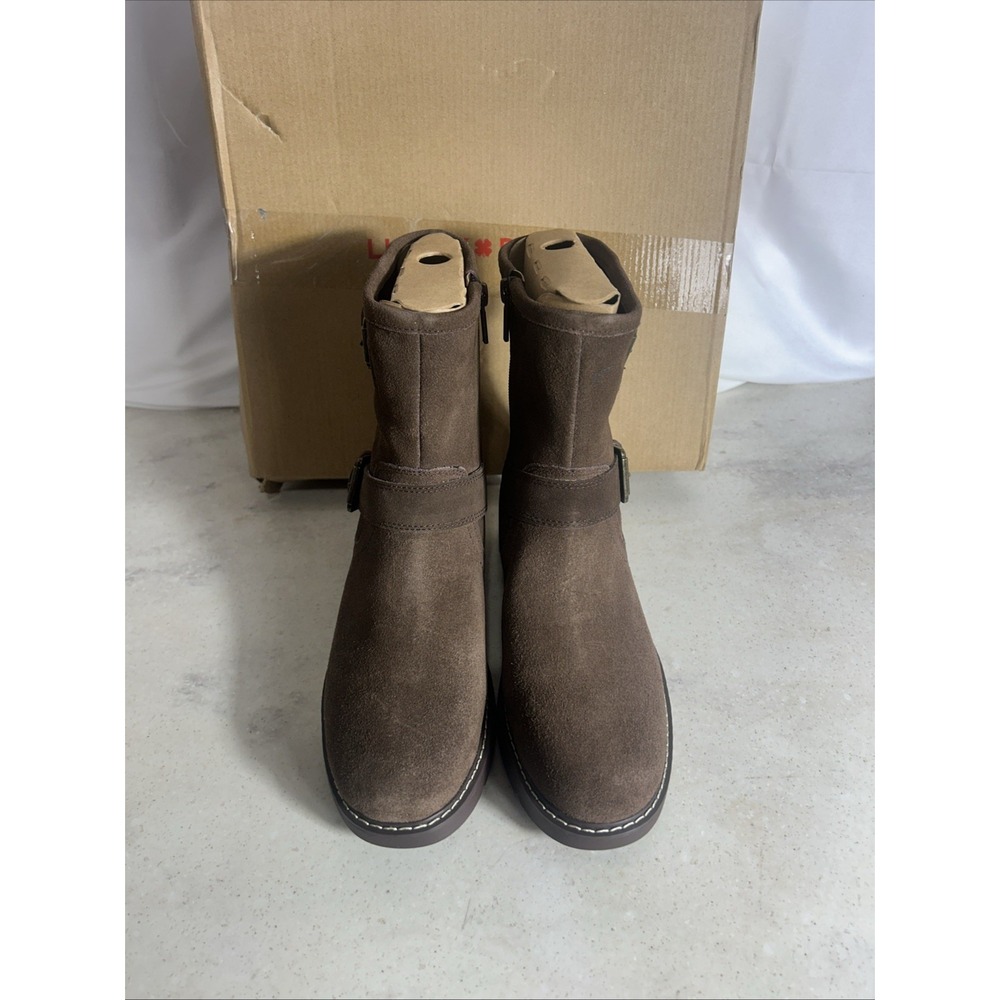 Lucky Brand Migyn Double Buckle Moto Boots Womens Size 7.5